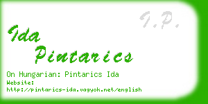 ida pintarics business card